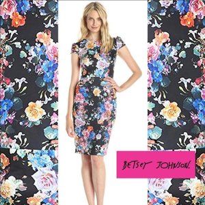 BETSEY JOHNSON WOMEN'S FLORAL MIDI DRESS P296